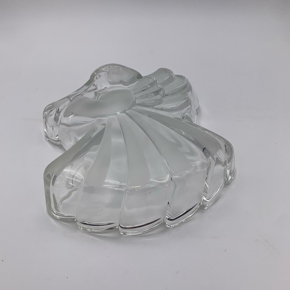 MIKASA Christmas Archangel Clear Frosted Crystal Glass Candy Nut Trinket Dish - Picture 9 of 13